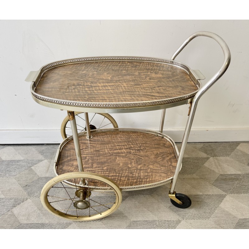 Carrello portabevande vintage con vassoio superiore rimovibile, 1960-1970