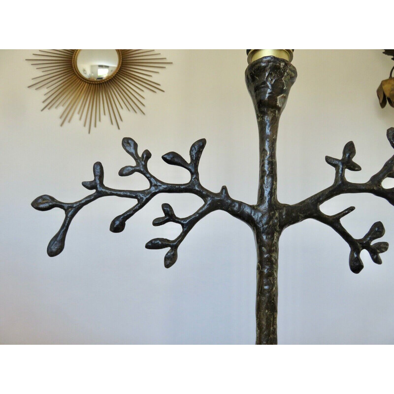 Vintage-Lampe Modell "Olivenbaum "aus Bronze von Gäetan Malphettes und Dorota Dabrowska, Frankreich 2000