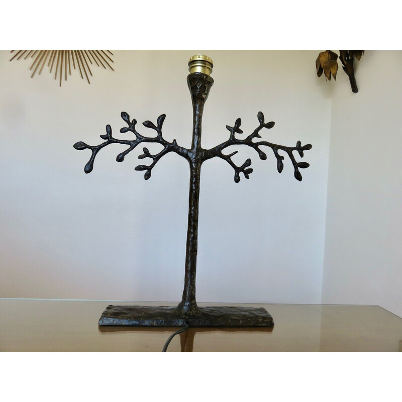 Vintage-Lampe Modell "Olivenbaum "aus Bronze von Gäetan Malphettes und Dorota Dabrowska, Frankreich 2000