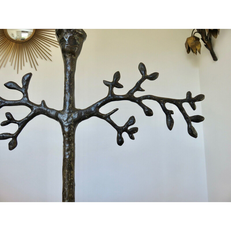 Vintage lamp model "olive tree" in bronze by Gäetan Malphettes and Dorota Dabrowska, France 2000