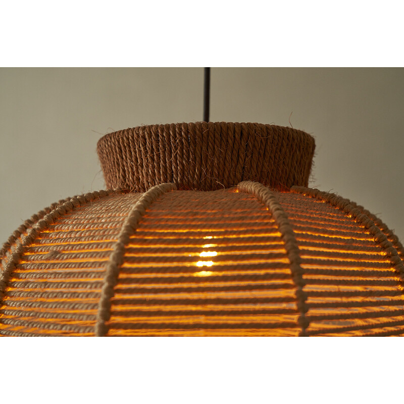 Vintage sisal rope pendant lamp