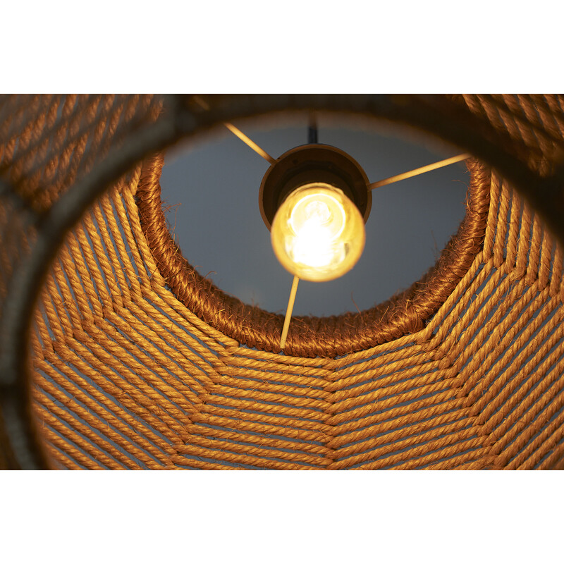 Vintage sisal rope pendant lamp