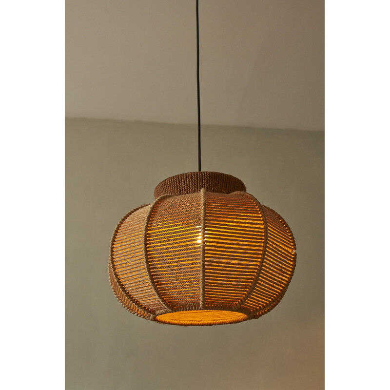 Vintage sisal rope pendant lamp