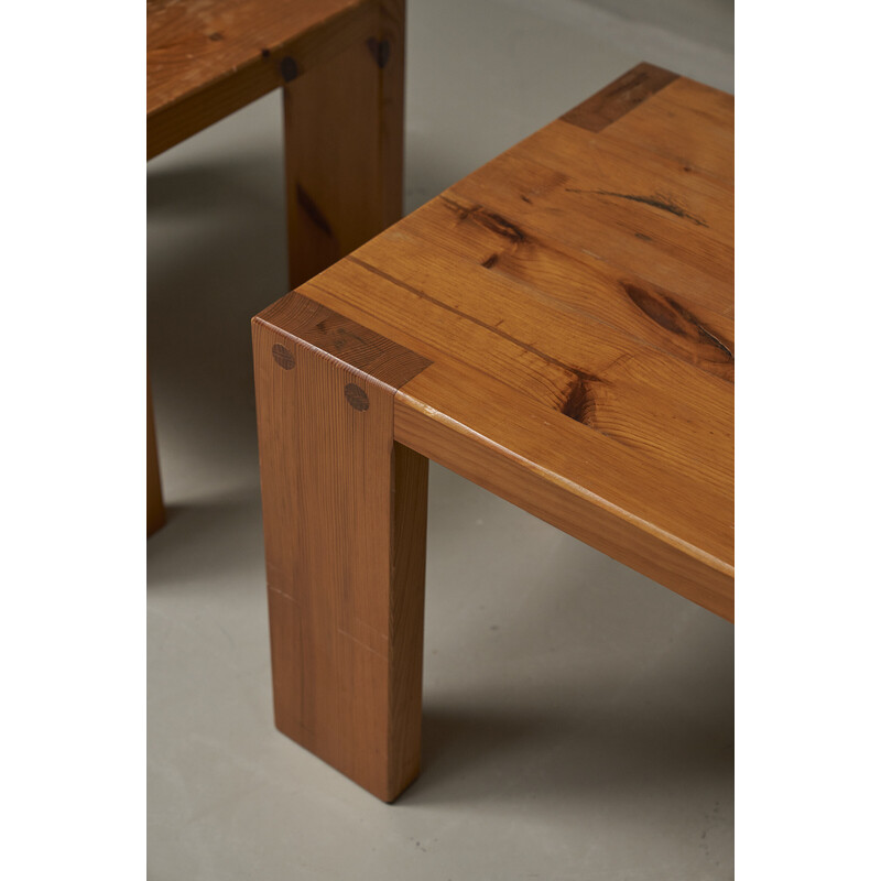 Vintage pine side table by Sven Larsson, Sweden