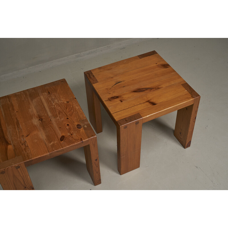 Vintage pine side table by Sven Larsson, Sweden