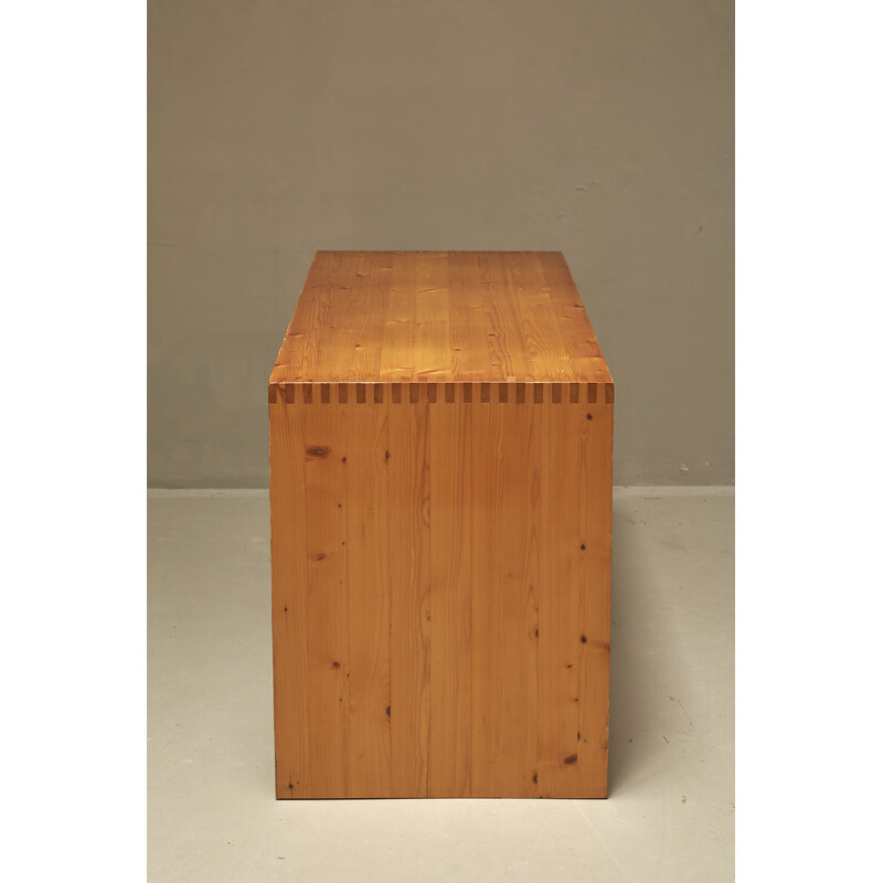 Vintage pine desk by Ate Van Apeldoorn for Houtwerk Hattem, Netherlands 1970