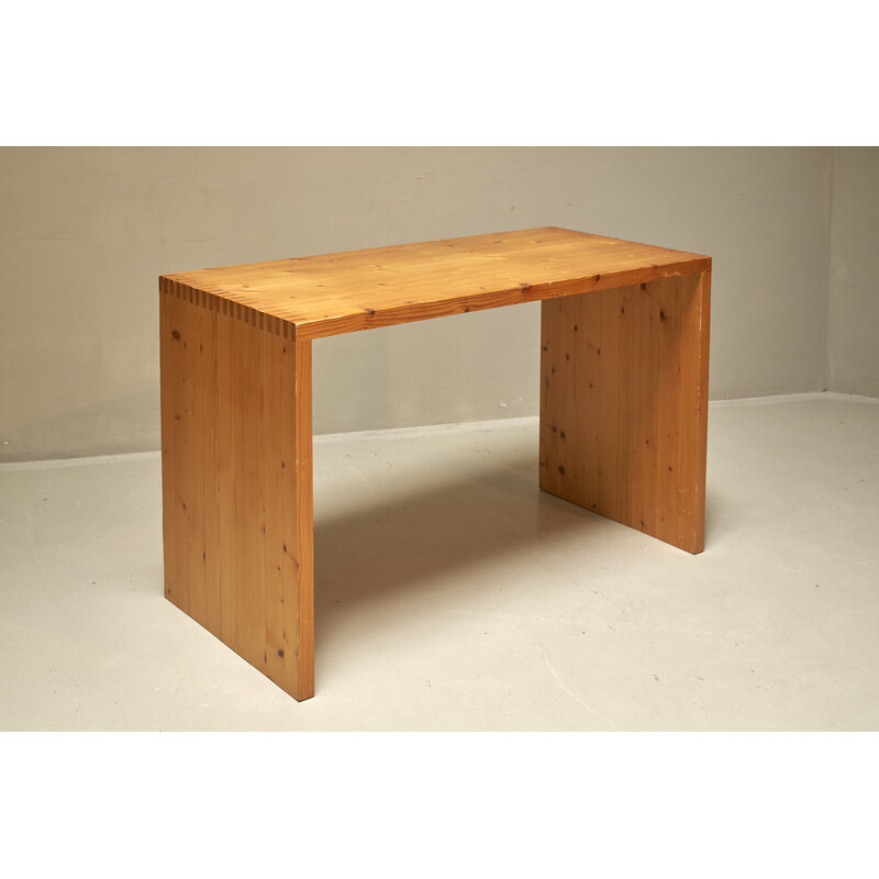 Vintage pine desk by Ate Van Apeldoorn for Houtwerk Hattem, Netherlands 1970