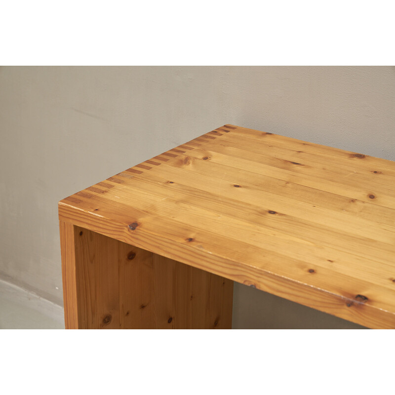 Vintage pine desk by Ate Van Apeldoorn for Houtwerk Hattem, Netherlands 1970