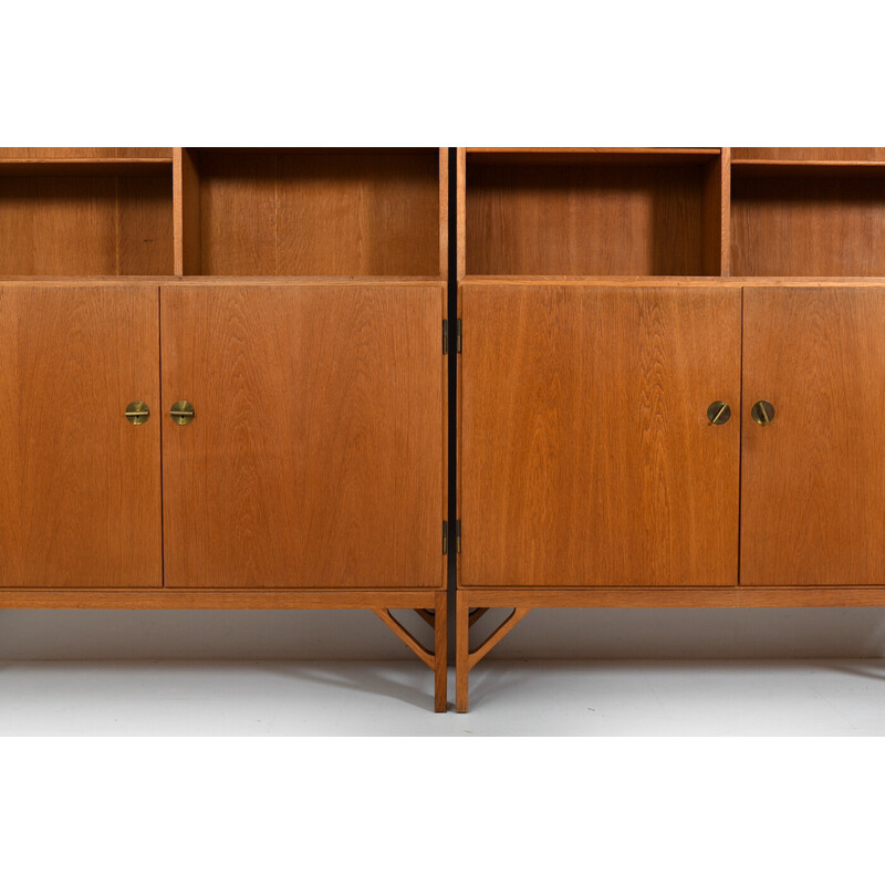 Set of 3 vintage highboards model no.232 in oakwood by Børge Mogensen for Fdb Møbler, 1960