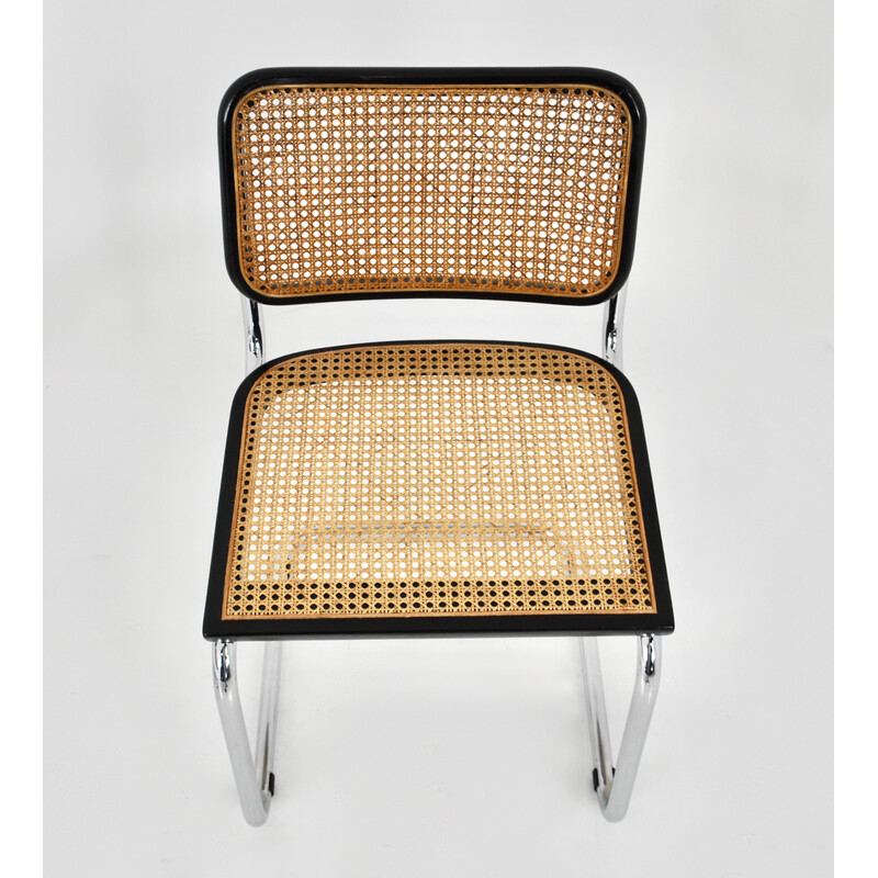 Ensemble de 6 chaises vintage en métal et en bois par Marcel Breuer