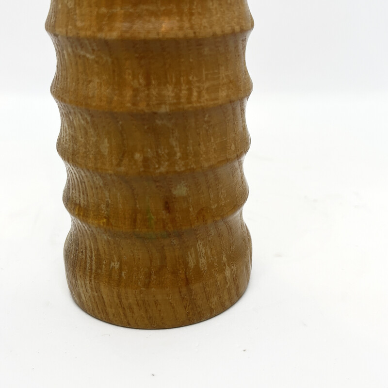 Vintage candlestick in wood and steel, Germany