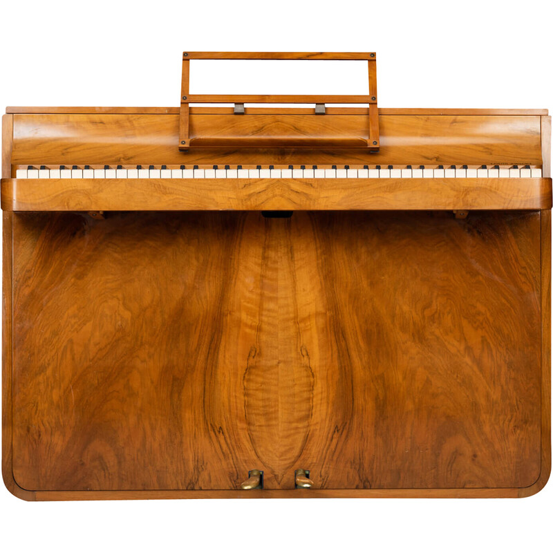 Vintage Danish pianette in walnut by Louis Zwicki, 1960s