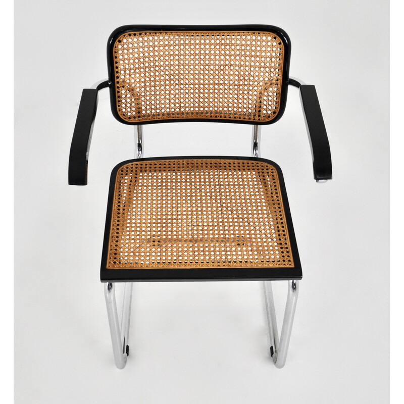 Set di 6 sedie vintage in metallo e legno di Marcel Breuer