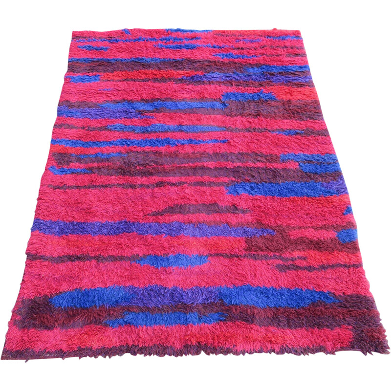 Vintage shag rug by Walter Mack, 1960