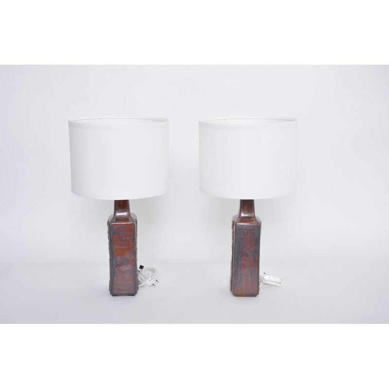 Pair of Danish vintage ceramic table lamps by Desiree Stentoj