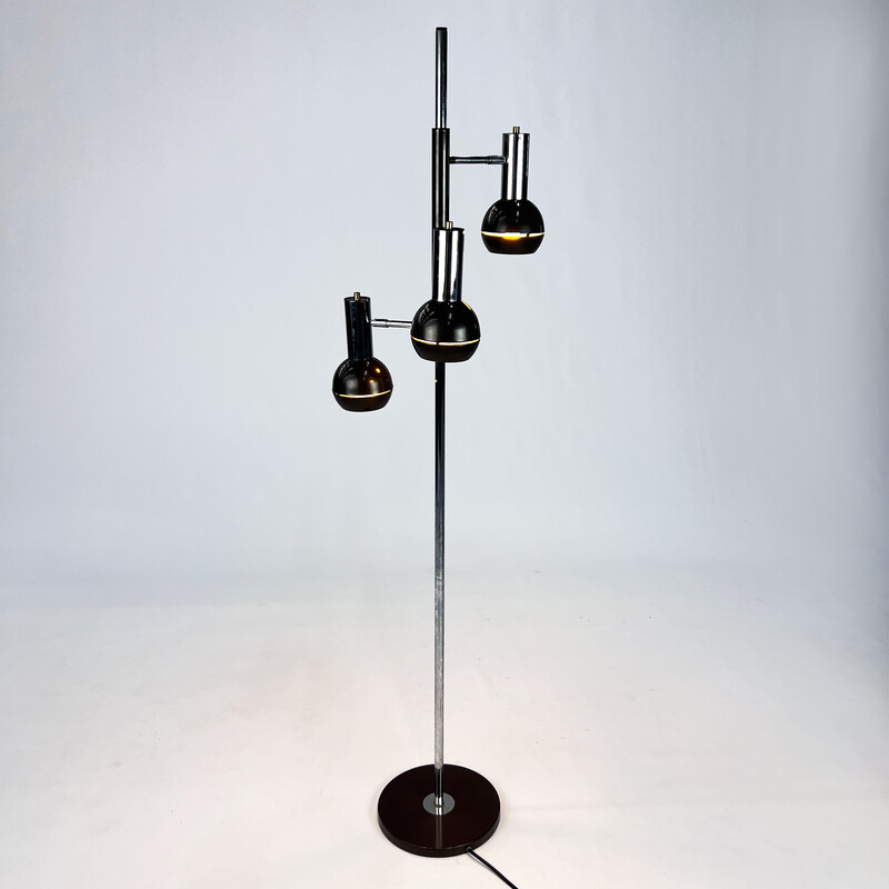 Candeeiro de pé vintage com lâmpadas ajustáveis, 1960-1970