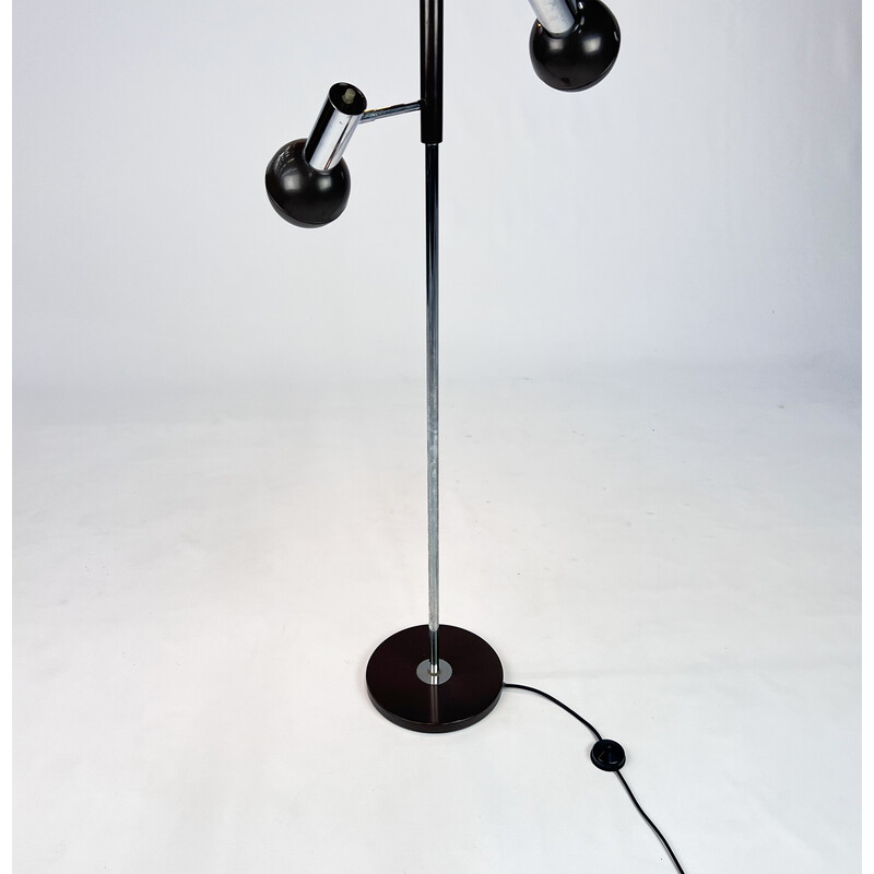 Lámpara de pie vintage con lámparas regulables, 1960-1970