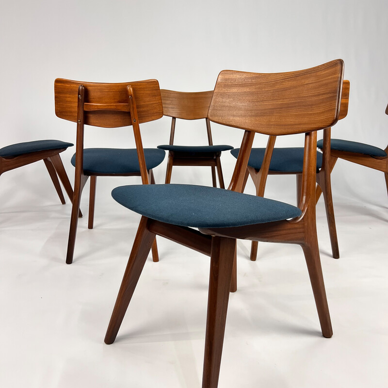 Cadeiras de jantar de meados do século por Louis van Teeffelen, 1960s