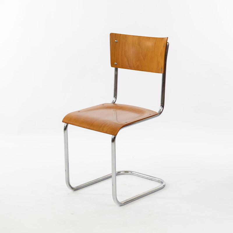 Set of 4 vintage Bauhaus cantilever chairs by Mart Stam