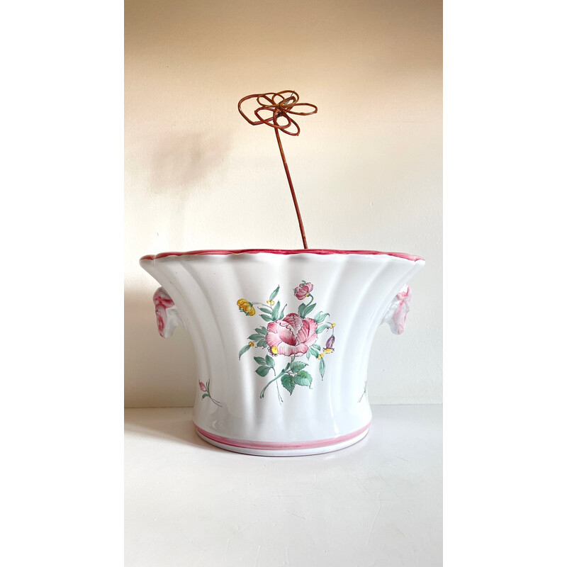 Vintage-Blumenpicker-Vase aus Keramik von Segries Moustiers