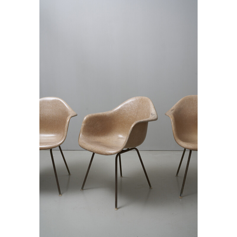 Set van 4 vintage Dax glasvezel fauteuils van Charles en Ray Eames voor Herman Miller, 1950