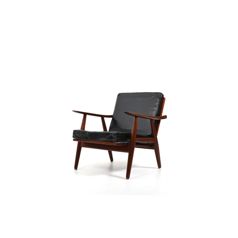 Vintage teakhouten fauteuil Ge-270 van Hans J. Wegner voor Getama, Denemarken 1956