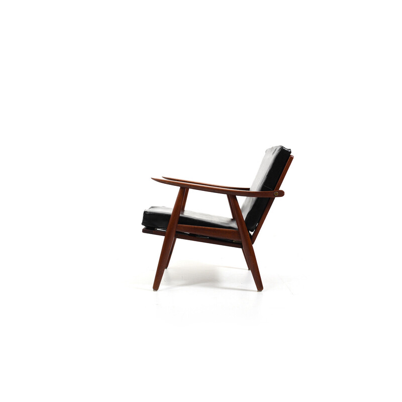 Vintage teakhouten fauteuil Ge-270 van Hans J. Wegner voor Getama, Denemarken 1956