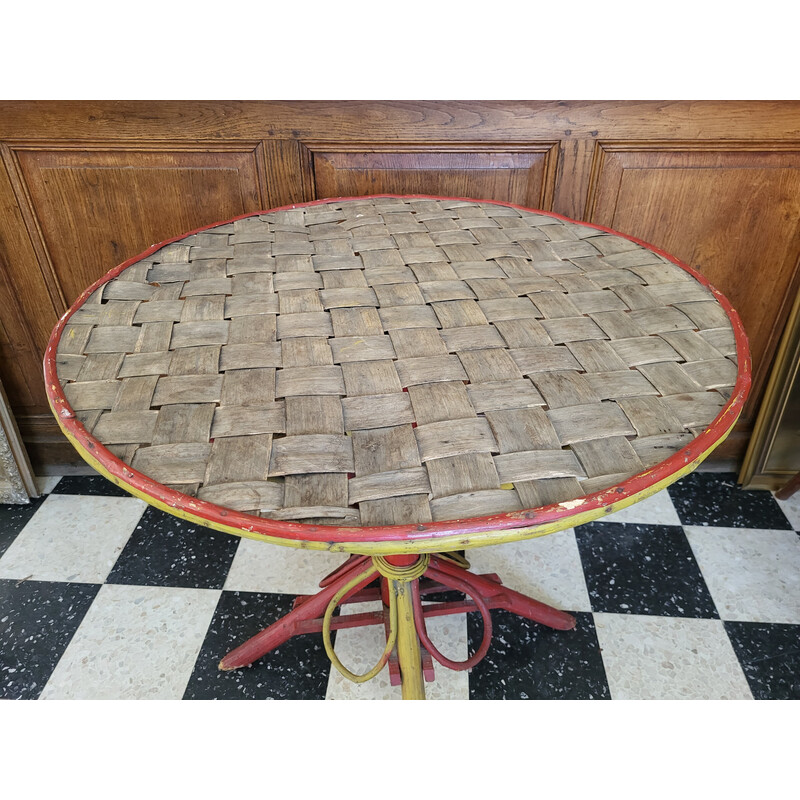 Vintage painted wood side table, 1970