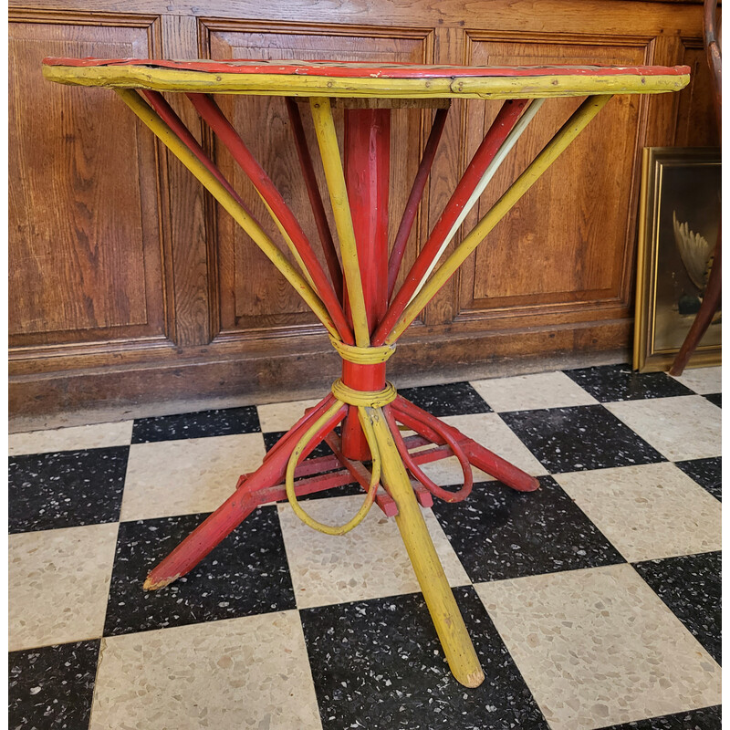 Vintage painted wood side table, 1970