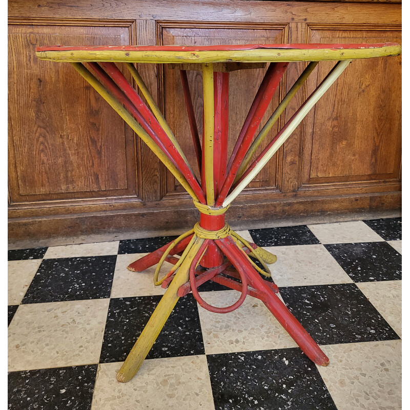 Vintage painted wood side table, 1970