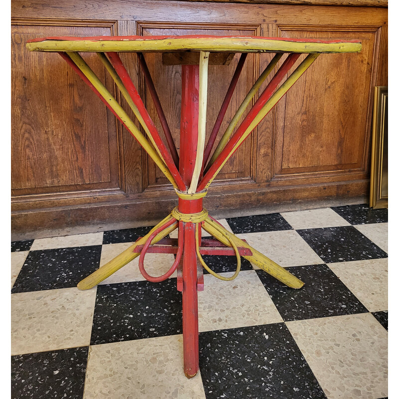 Vintage painted wood side table, 1970