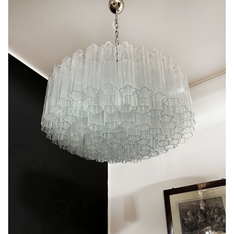 Lampadario vintage in vetro di Murano, Italia