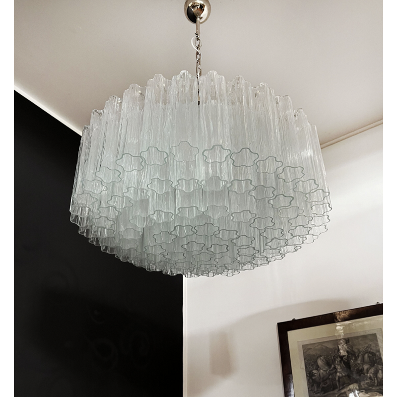 Lámpara de araña vintage de cristal de Murano, Italia