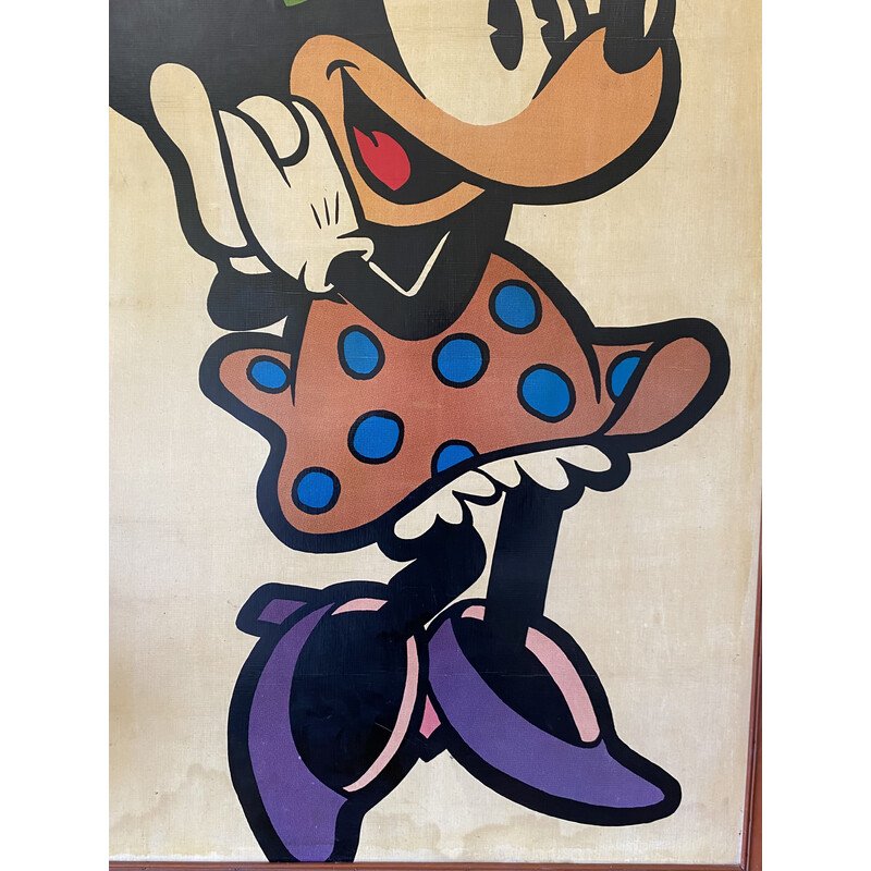 Vintage Minnie Mouse framed poster, France 1960s