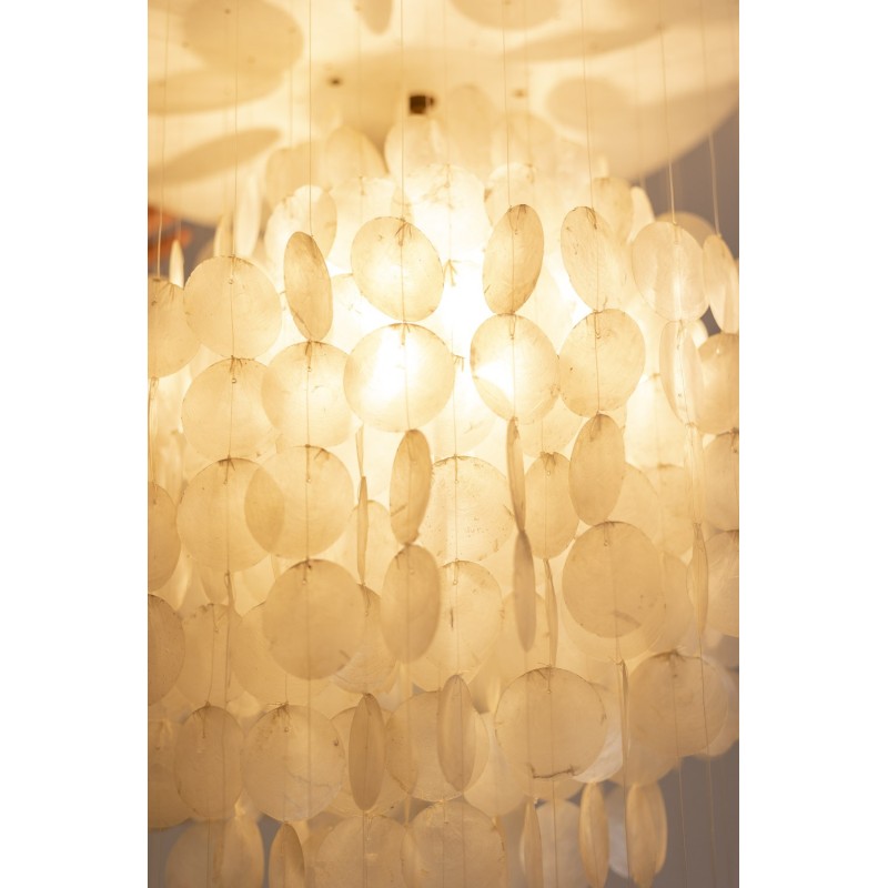 Vintage pendant lamp in mother-of-pearl petals, 1960s