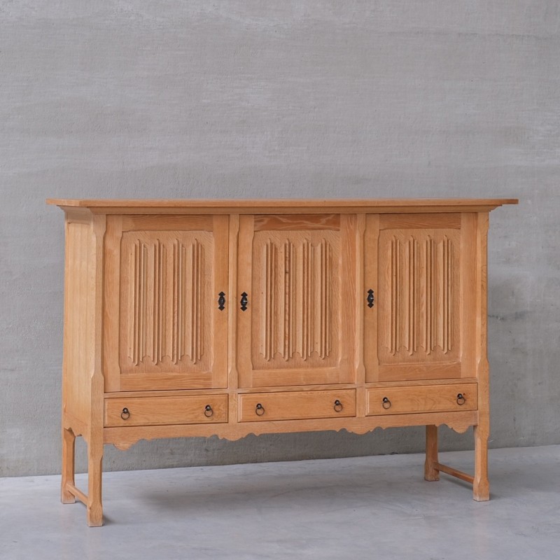 Credenza danese di metà secolo in legno di quercia, 1960