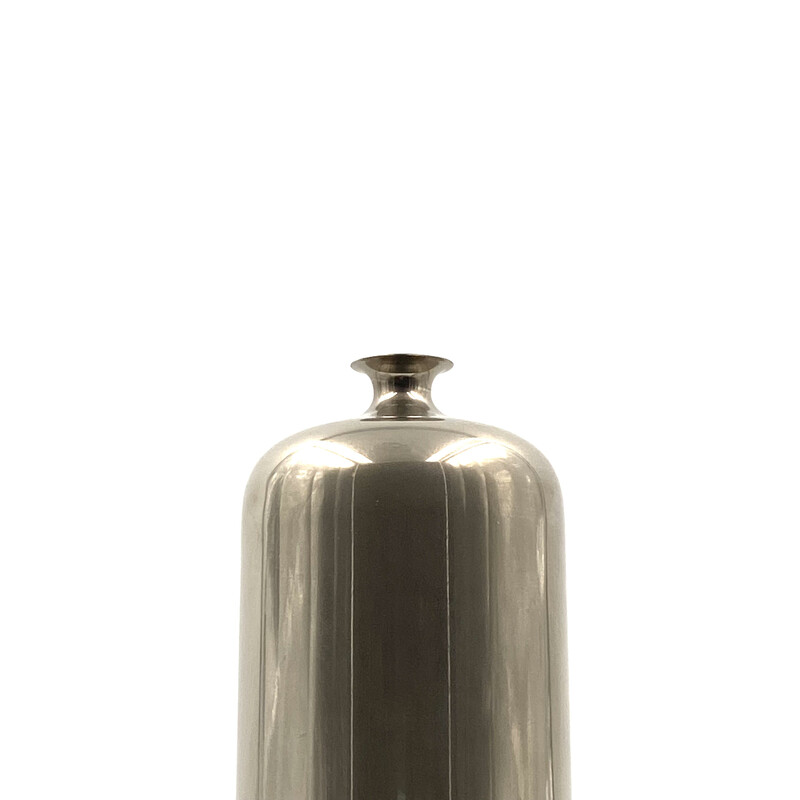 Vintage chromed vase, Italy 1980