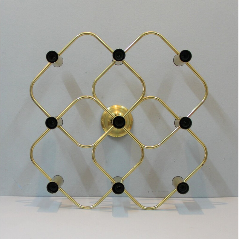 Italian vintage chandelier in brass - 1970s