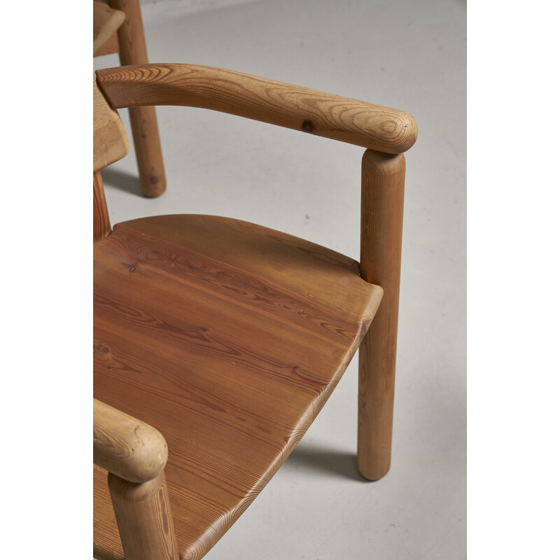 Set of 6 vintage pine armchairs by Rainer Daumiller for Hirtshals Savvaerk, Denmark 1970s