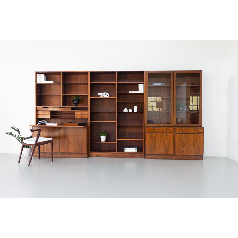 Vintage Danish rosewood bookcase by Omann Jun, 1960s