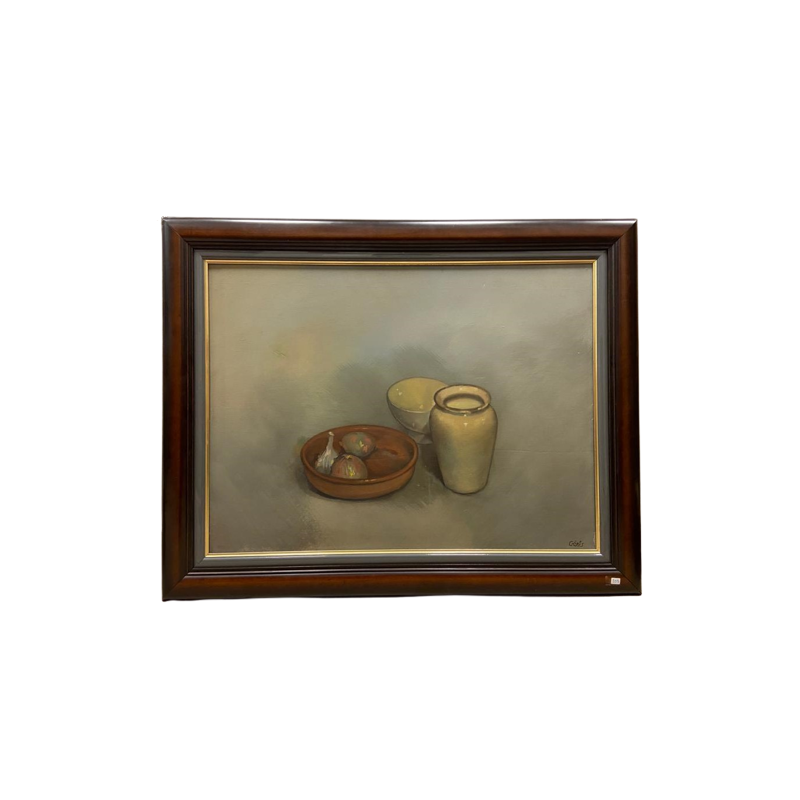 Vintage oil on panel "Still life"