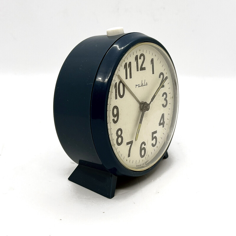 Vintage Ruhla mechanical alarm clock, Germany 1970s