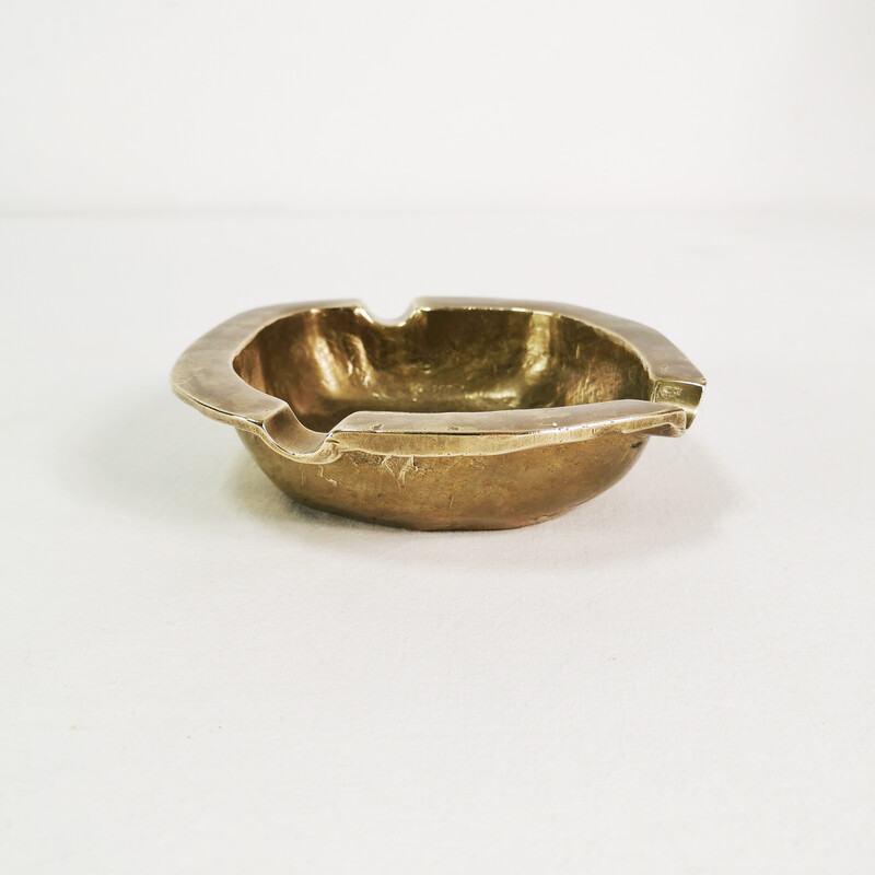 Art Deco vintage brass ashtray, Germany 1960s