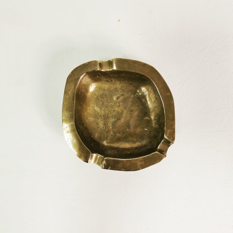 Art Deco vintage brass ashtray, Germany 1960s