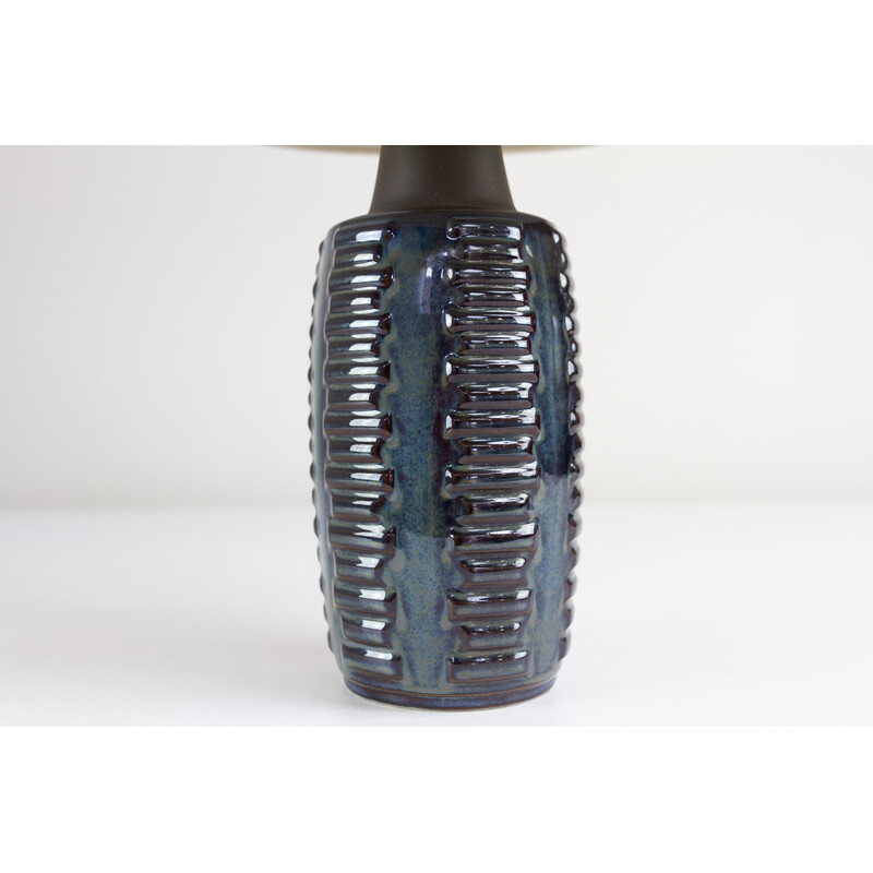 Danish vintage blue ceramic table lamp 1034 by Einar Johansen for Søholm, 1960s