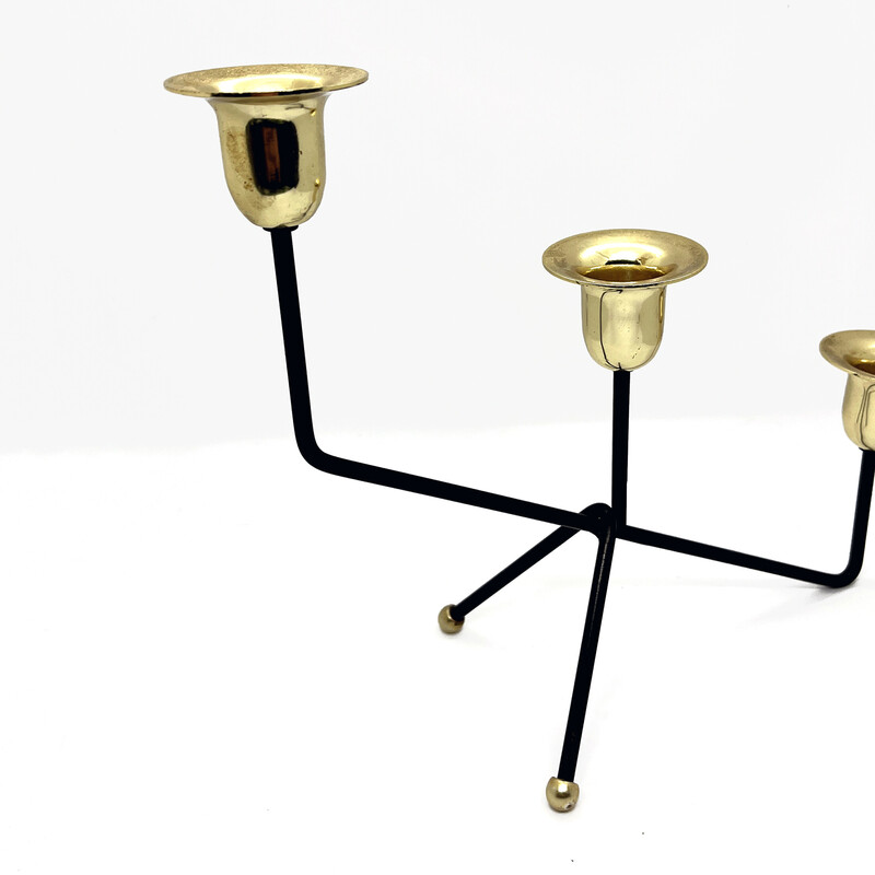 Candelabro de mesa minimalista vintage, Bélgica años 70