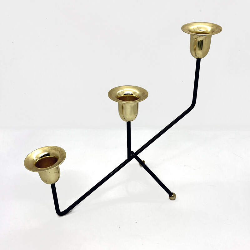 Vintage minimalist table candlestick, Belgium 1970s