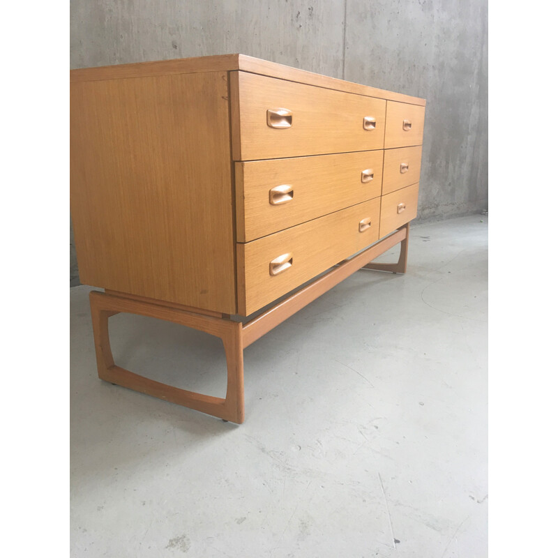 Original mid century oak chest of drawers produced by G-Plan - 1970s