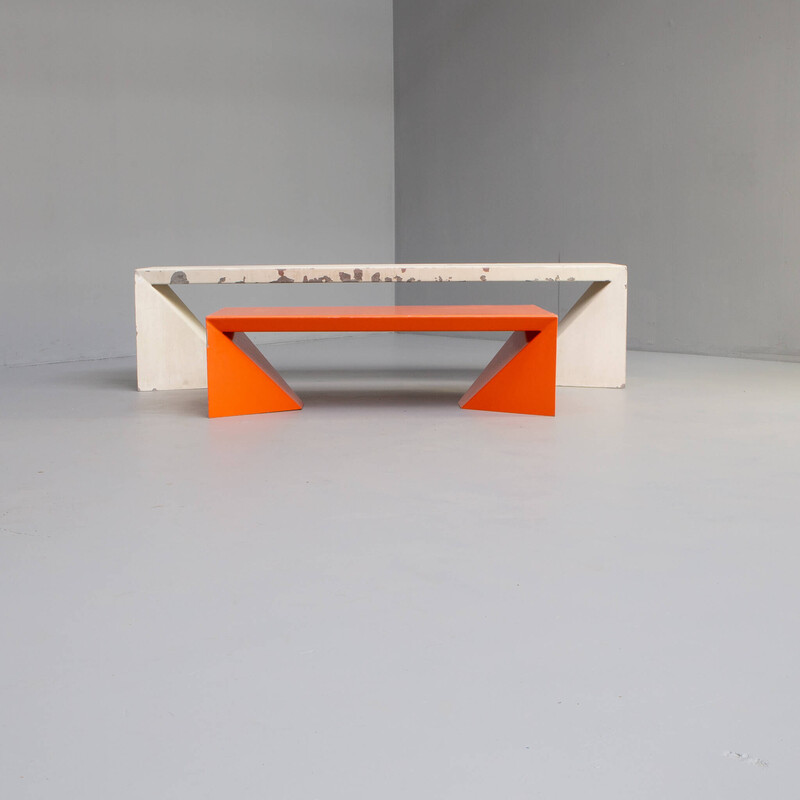 Panca e tavolo vintage 'origami b' di Matthias Demacker per Van Esch