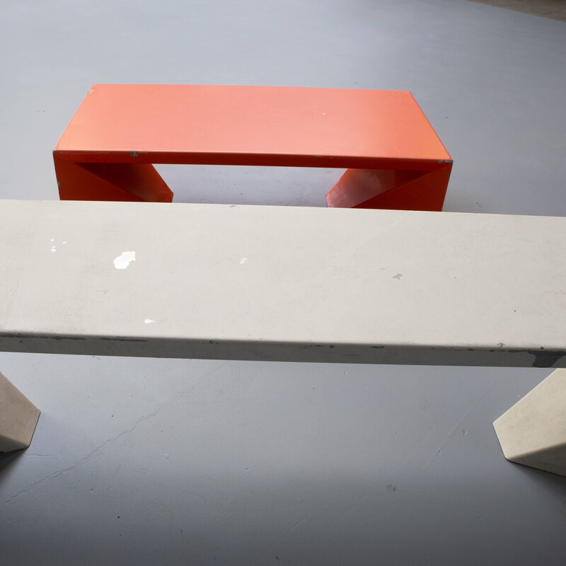 Panca e tavolo vintage 'origami b' di Matthias Demacker per Van Esch